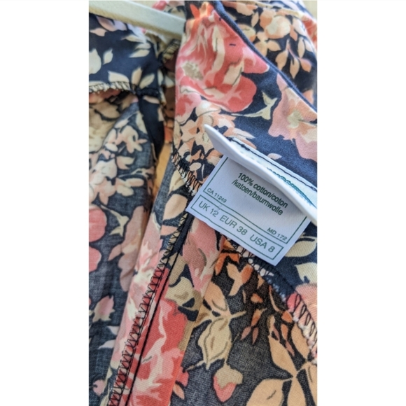 Vintage 90's Laura Ashley floral off the shoulder knee length dress 8 - Picture 9 of 9